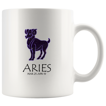 Aries Horoscope Mug White