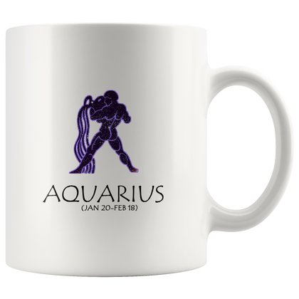 Aquarius Horoscope Mug White