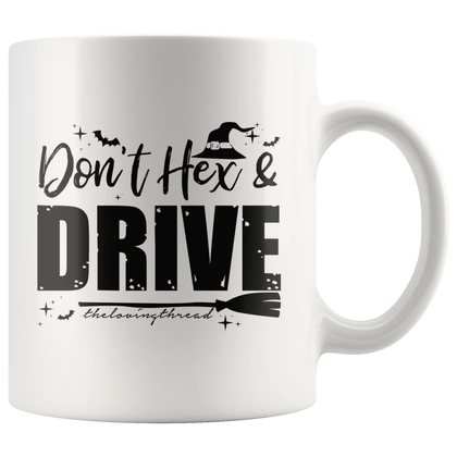 Don't Hex & Drive Halloween Mug White