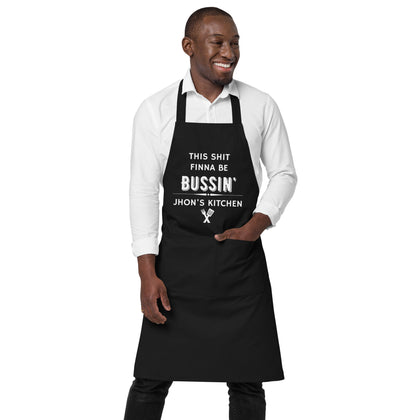 This Sh*t Finna Be Bussin', Custom Organic cotton apron, Grill Apron For Men & Women, BBQ Apron, Gifts For Him Her, Funny Gift